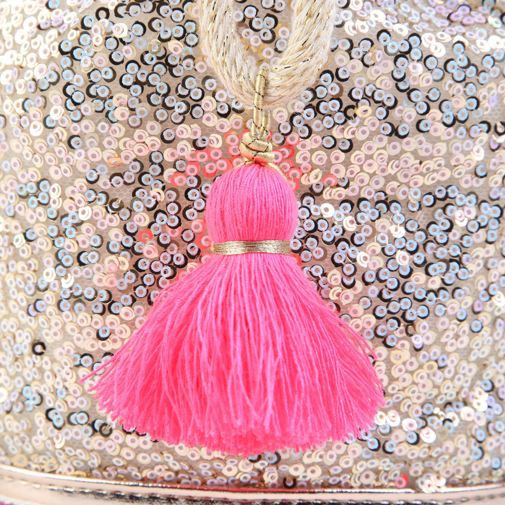 Sequin Bucket Bag