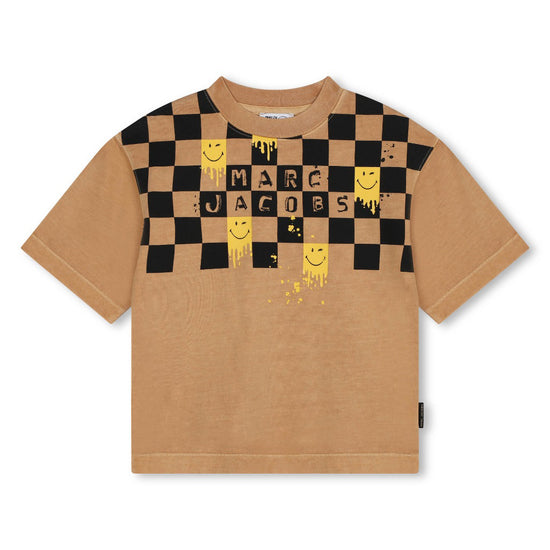 Little Marc Jacobs Smiley Check T-shirt
