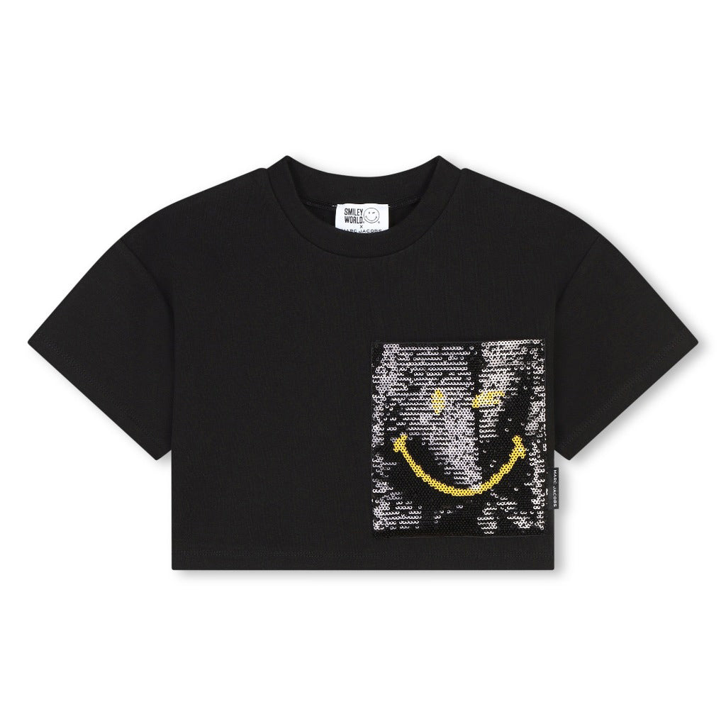 Little Marc Jacobs Sequin Pocket Smiley T-shirt