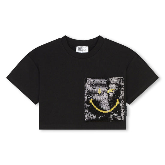 Little Marc Jacobs Sequin Pocket Smiley T-shirt