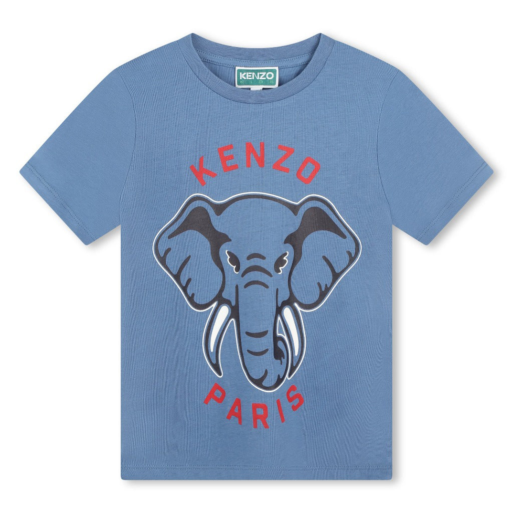 Kenzo Kids Elephant Print Short Sleeve T-shirt