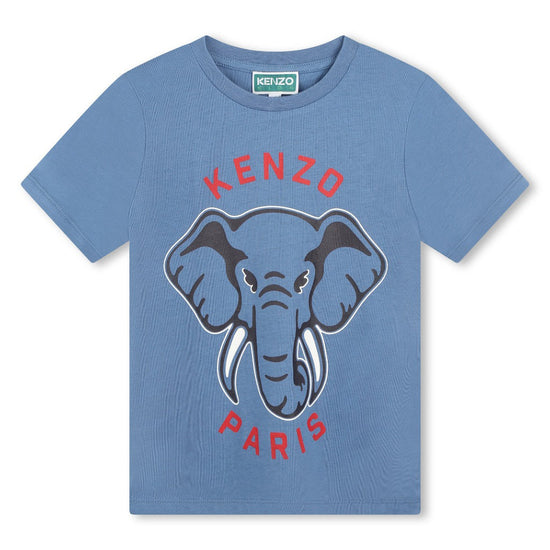 Kenzo Kids Elephant Print Short Sleeve T-shirt