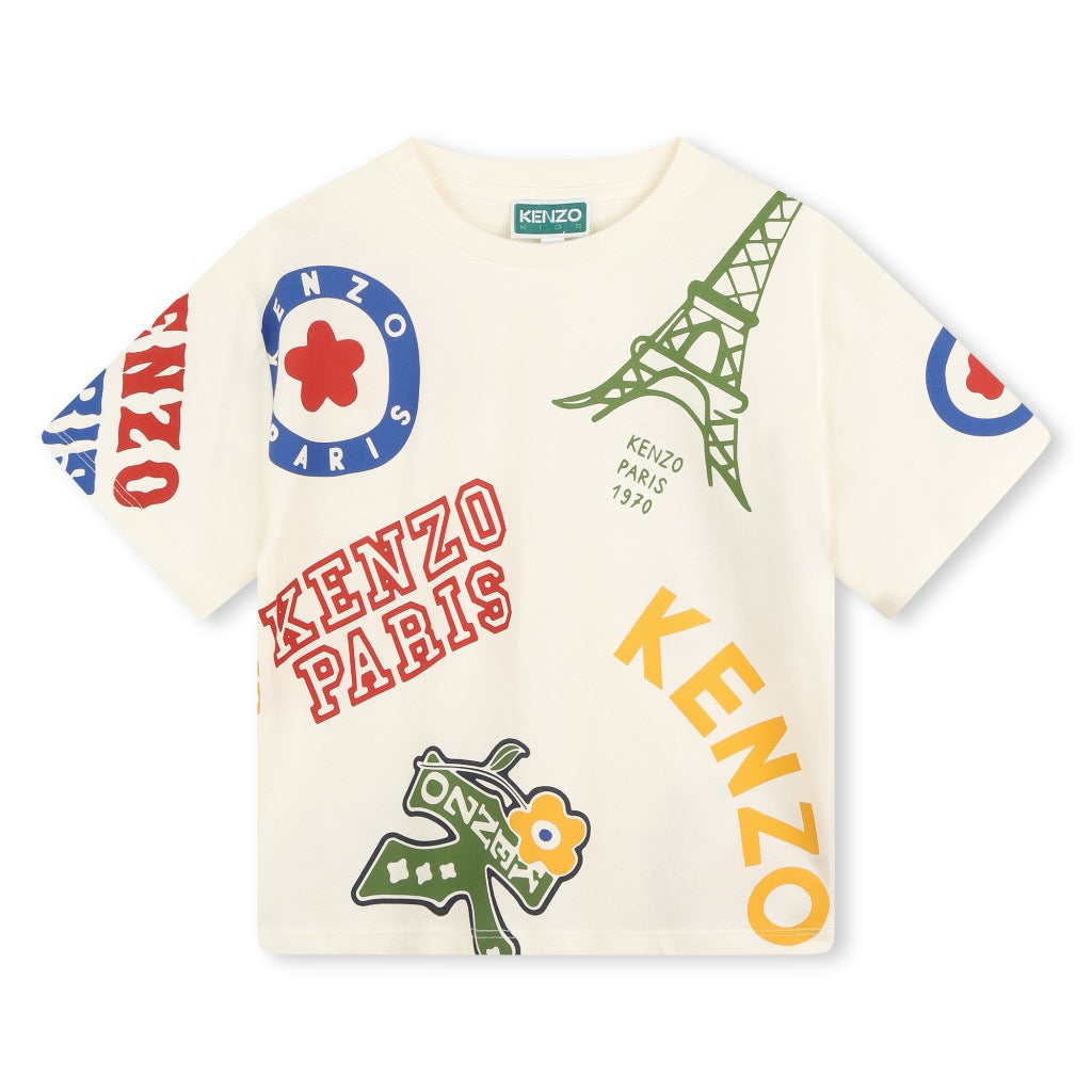 Kenzo Kids All-Over Print Short Sleeve T-shirt