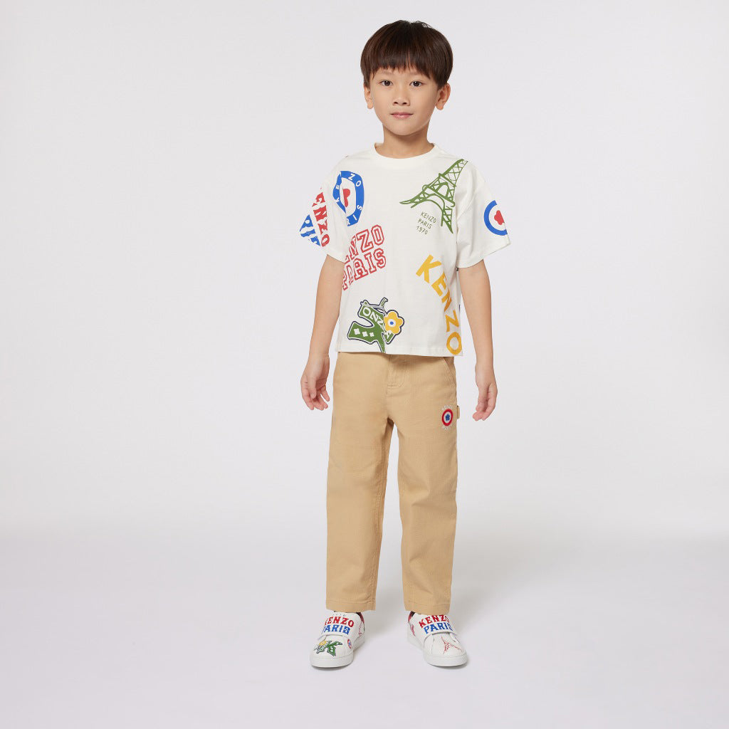 Kenzo Kids All-Over Print Short Sleeve T-shirt