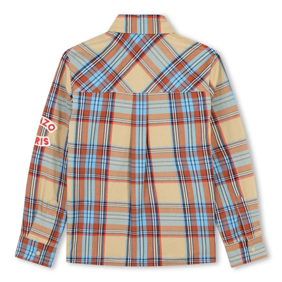 Kenzo Kids Plaid Cotton Shirt