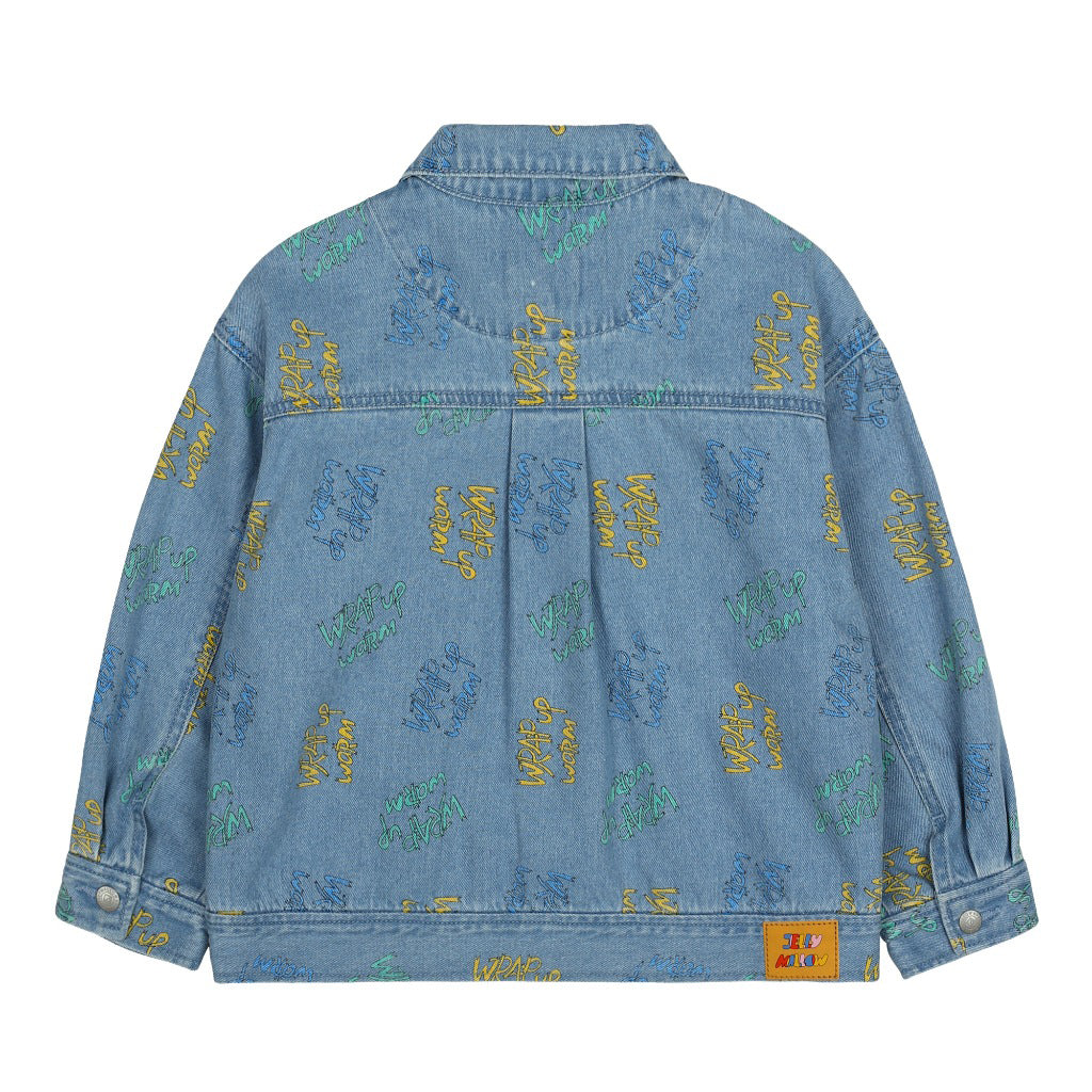 Jelly Mallow Wrap Up Denim Jacket