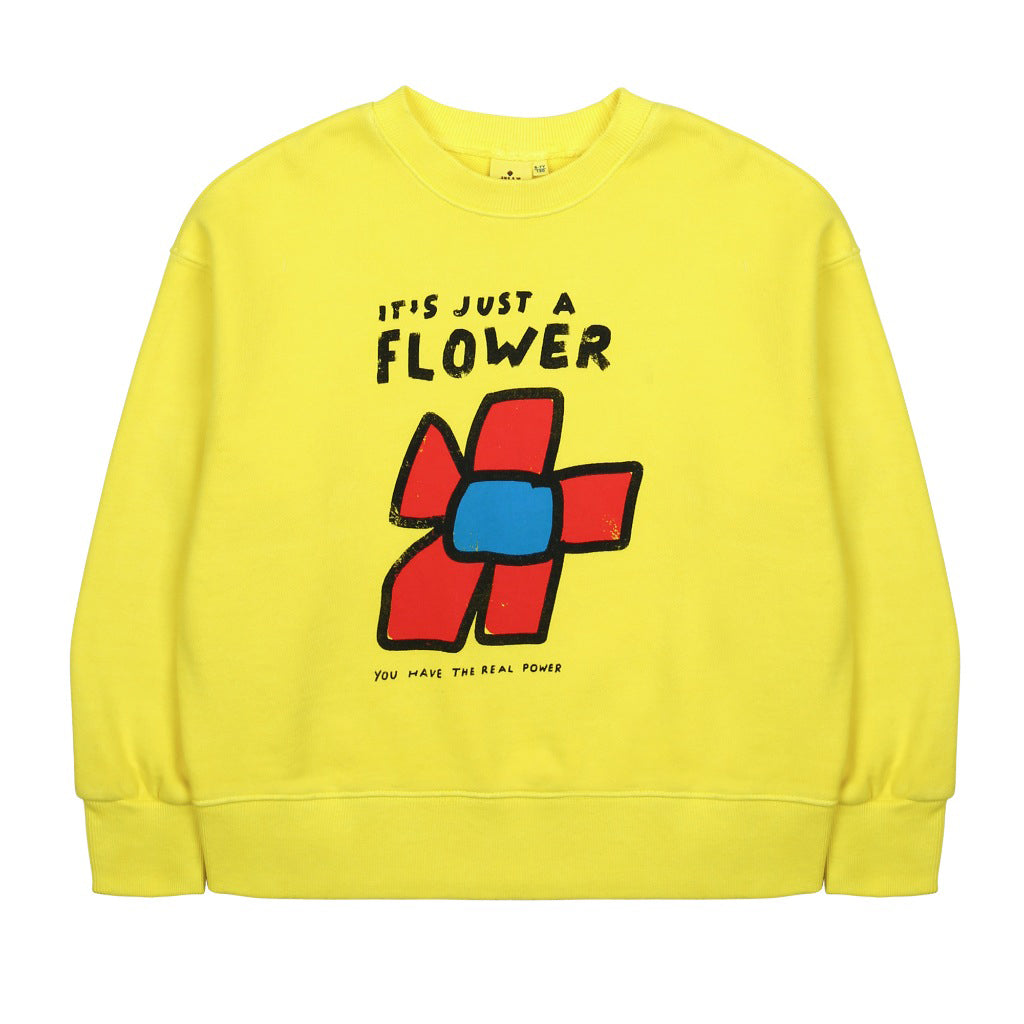 Jelly Mallow Flower Pigment Sweatshirt