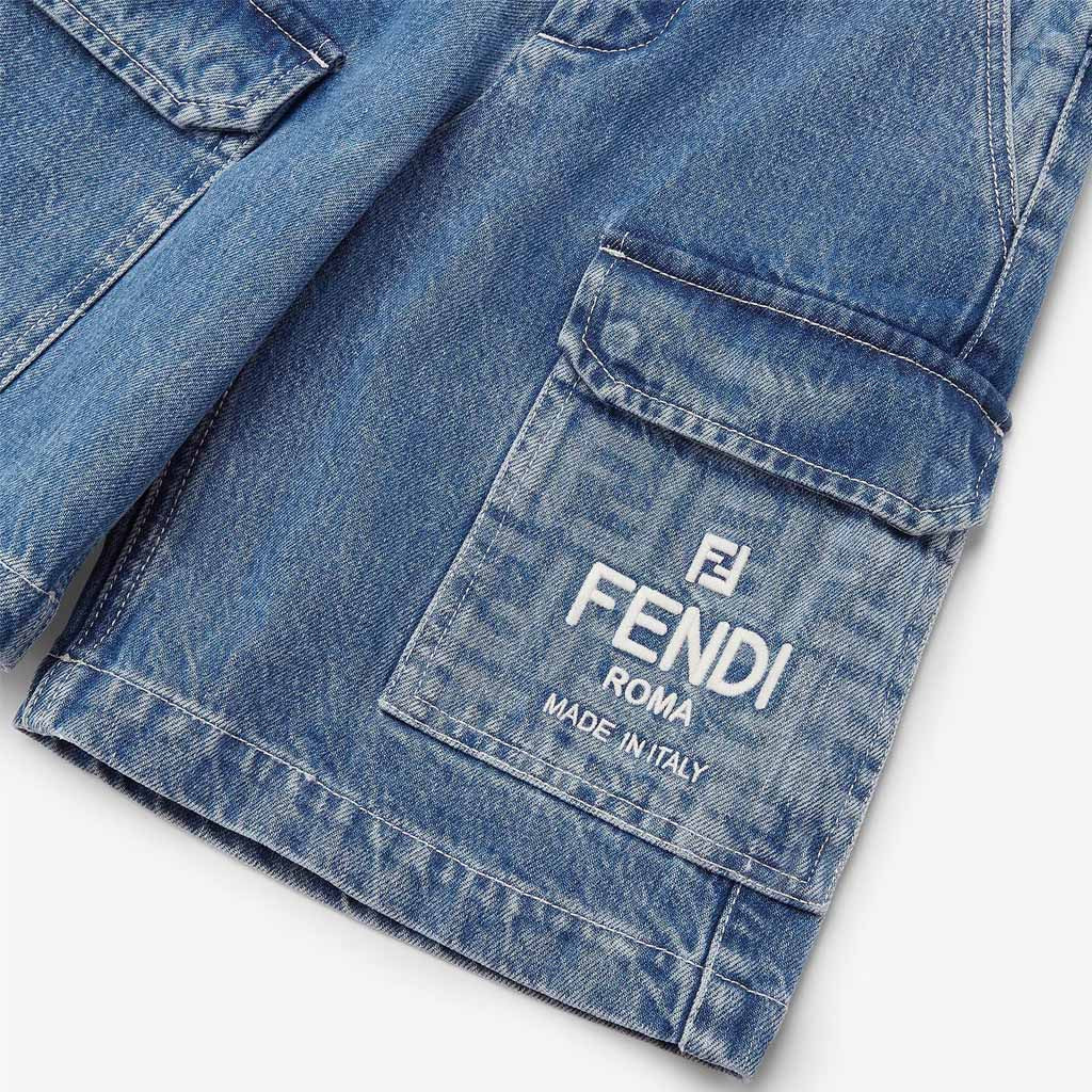 Washed Denim Bermuda