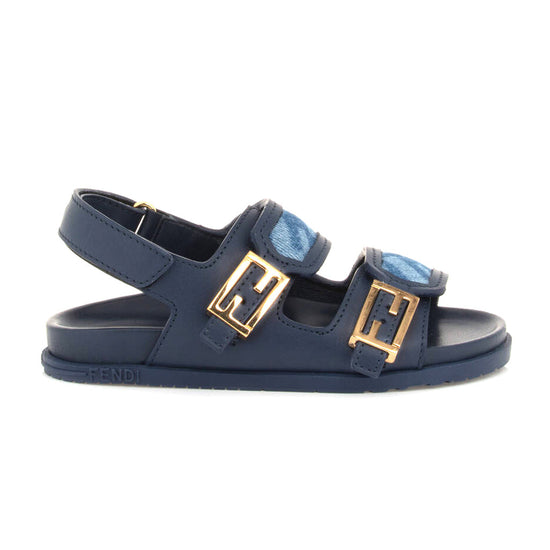 FF Denim Calfskin Sandals