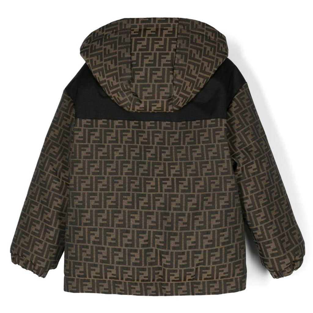 Fendi Kids Zucca Canvas Down Jacket