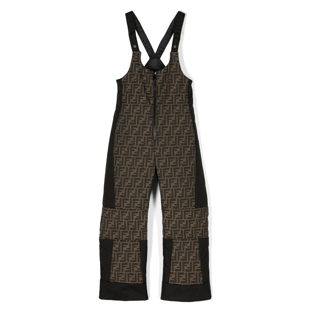 Fendi Kids Zucca Canvas Jumpsuit
