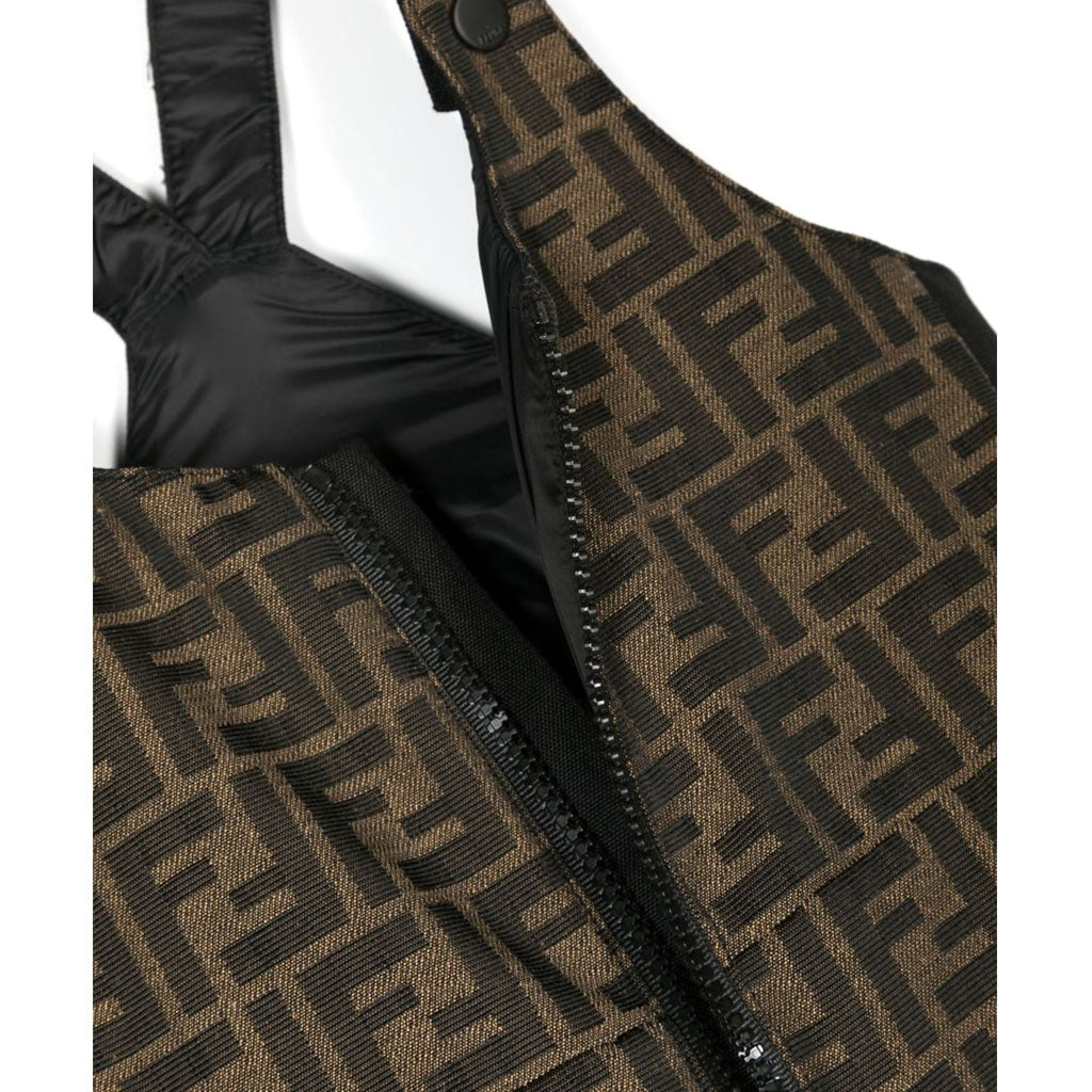 Fendi Kids Zucca Canvas Jumpsuit