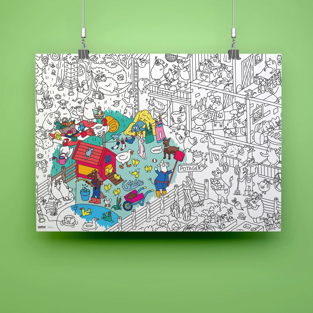 OMY Giant Colouring Poster – Farm