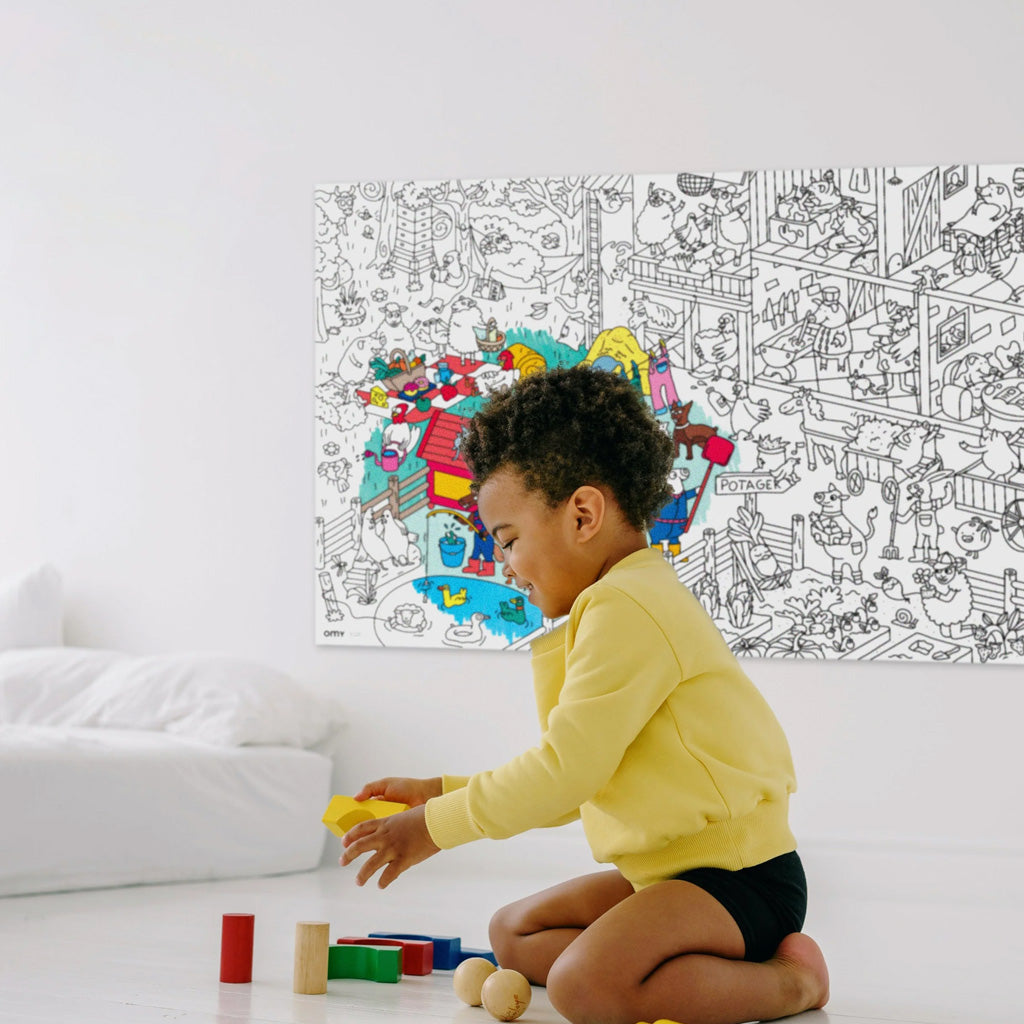 OMY Giant Colouring Poster – Farm