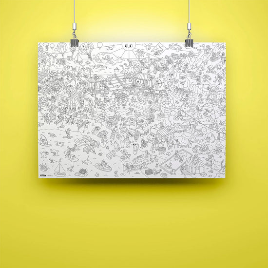 Load image into Gallery viewer, OMY Giant Colouring Poster – I Love Summer
