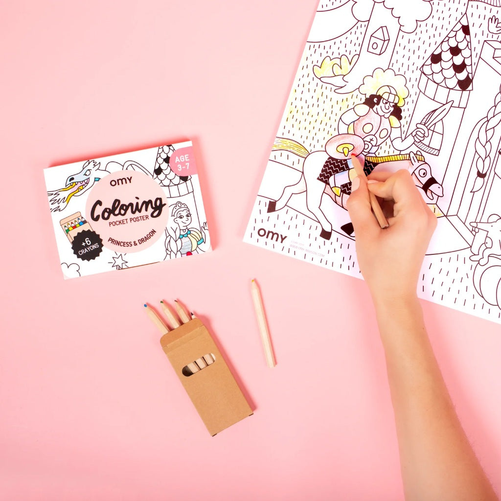 OMY Pocket Coloring – Princesses & Dragons