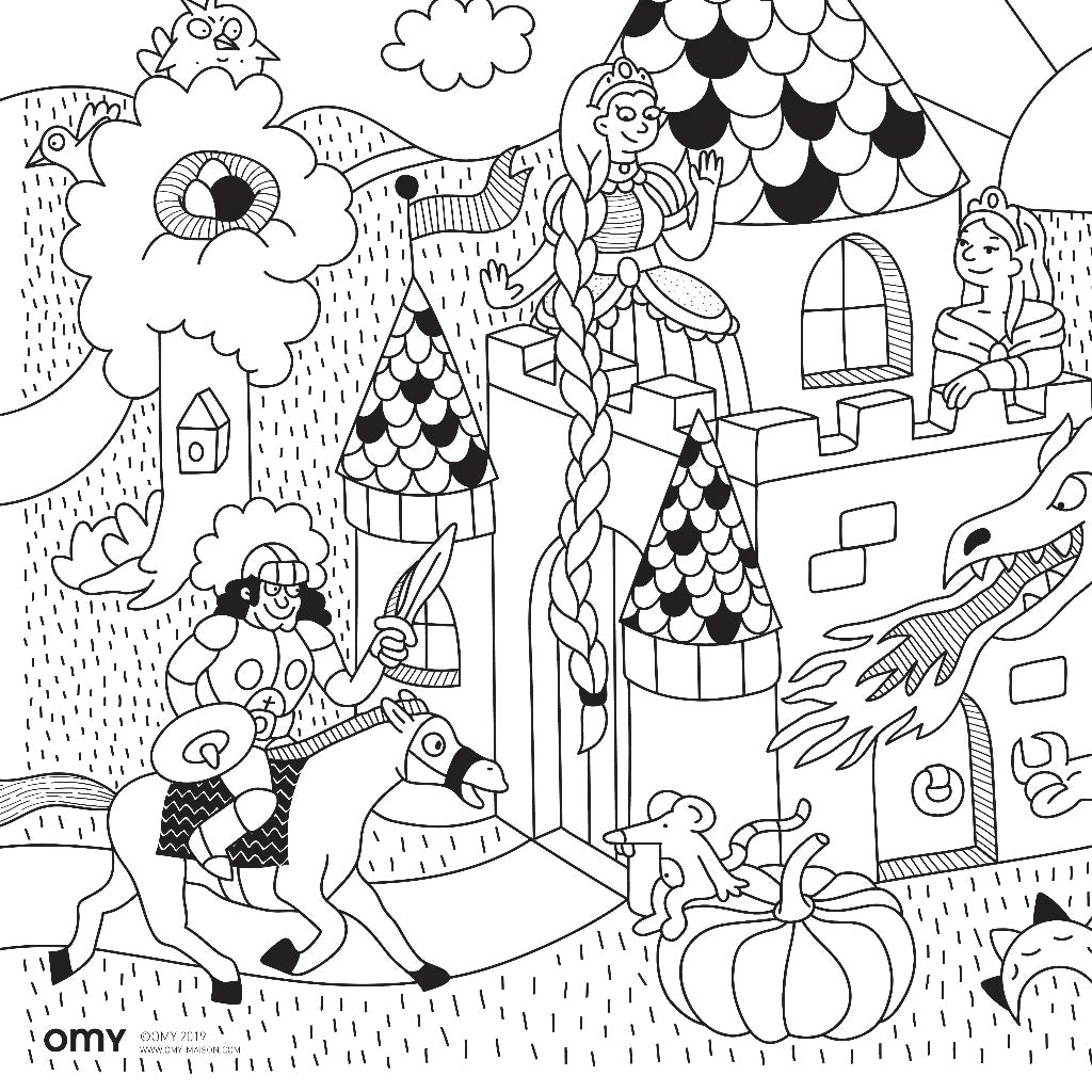OMY Pocket Coloring – Princesses & Dragons