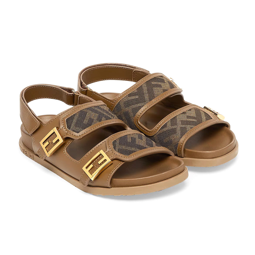 FF Denim Calfskin Sandals