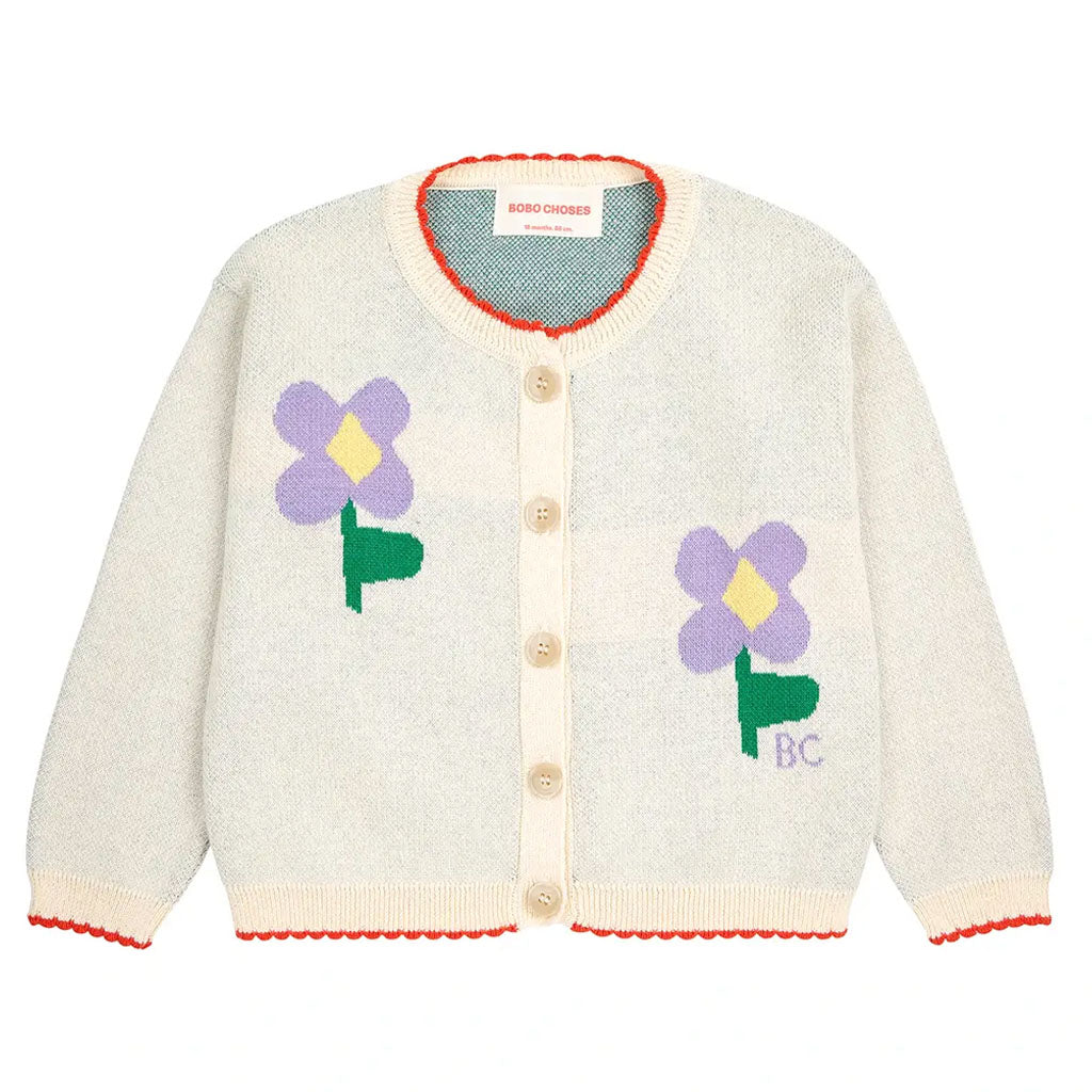 Pansy Flower Cardigan