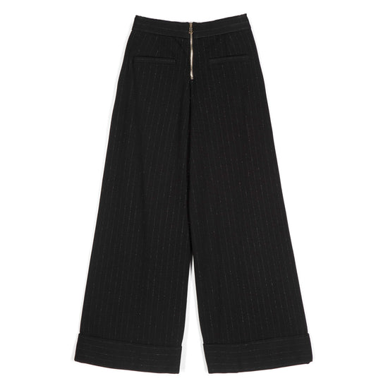 Pleat Detail Wide Leg Trousers