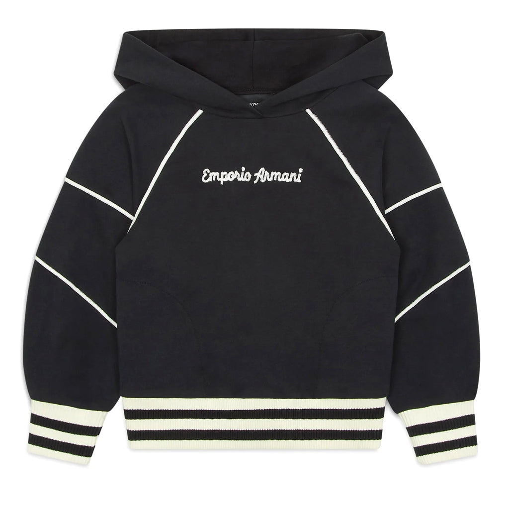 Comfort-fit, Hooded Sweatshirt In Jersey, With Piping And Logo Embroidery