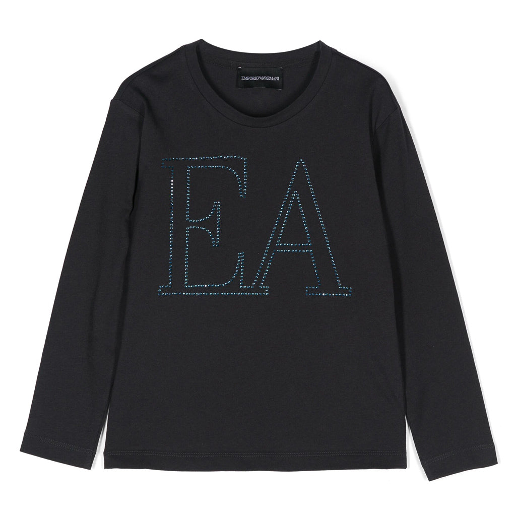 Asv Jersey Jumper With Oversized Ea Logo With Rhinestones