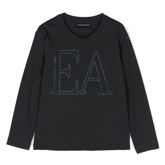 Asv Jersey Jumper With Oversized Ea Logo With Rhinestones