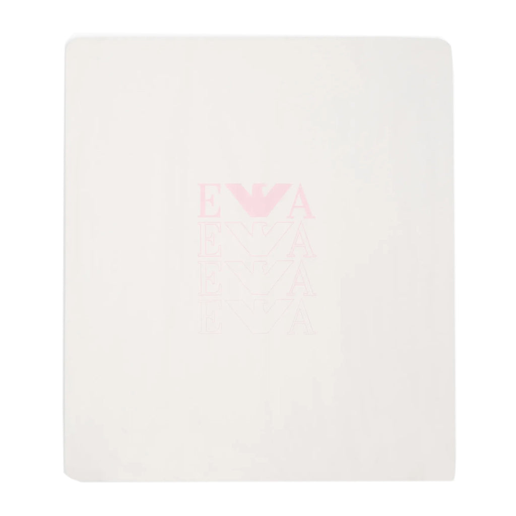 Emporio Armani Junior Double-faced Blanket With Op-art Logo And Eagles