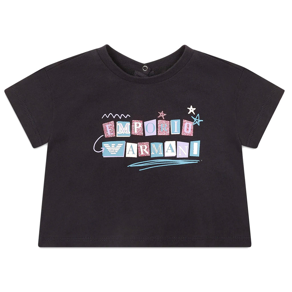 Emporio Armani Junior Asv Jersey T-shirt With Fun Logo Print