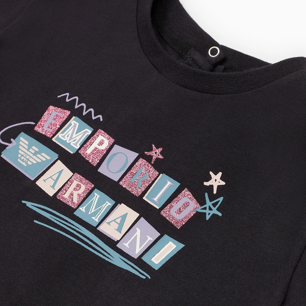 Emporio Armani Junior Asv Jersey T-shirt With Fun Logo Print