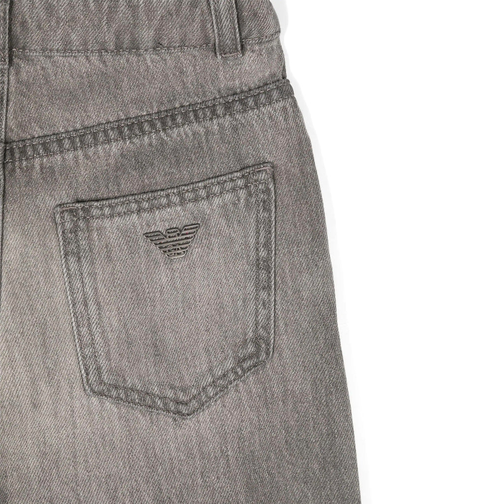 Emporio Armani Junior Distressed Tapered Jeans
