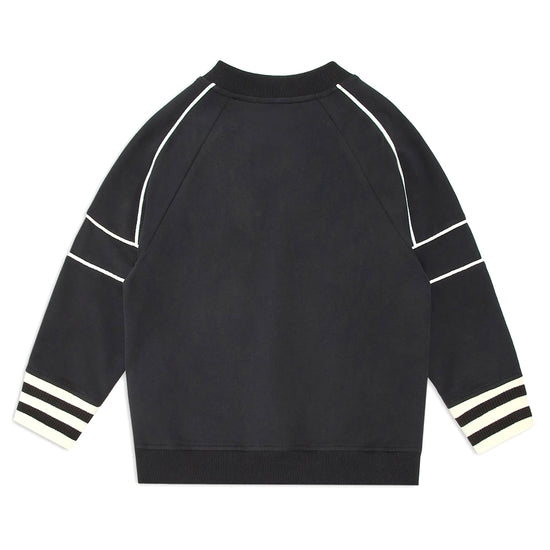 Oversized Sweatshirt In Jersey With Logo Crest Patch