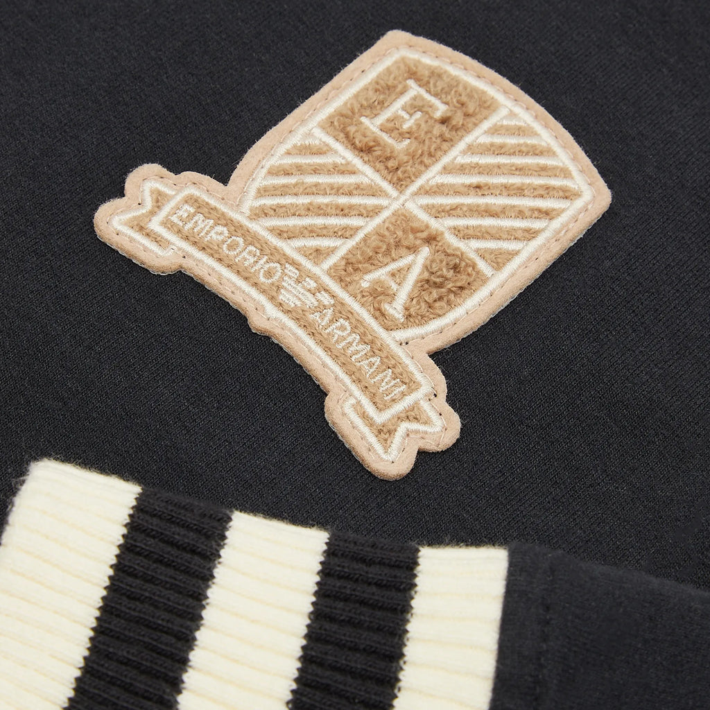 Oversized Sweatshirt In Jersey With Logo Crest Patch