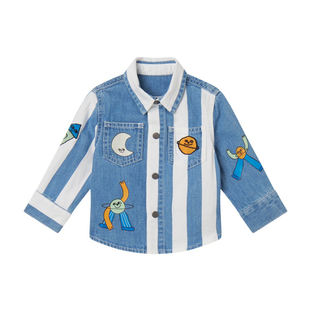 Stella McCartney Kids Space Print Denim Shirt