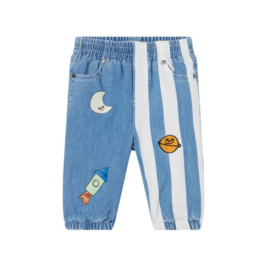 Stella McCartney Kids Space Print Denim Trousers