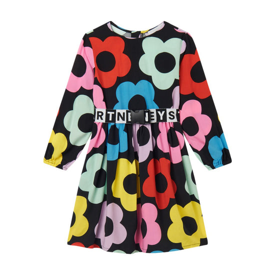 Stella McCartney Kids Floral Pattern Long-Sleeve Dress