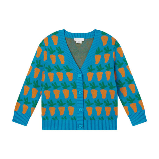 Stella McCartney Kids Farmyard Carrots Knit Cardigan