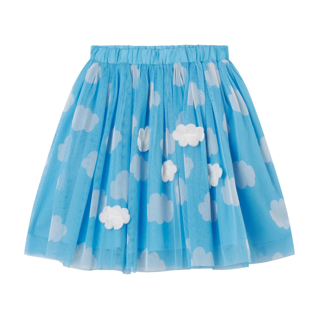 Cloud Pattern Tulle Skirt