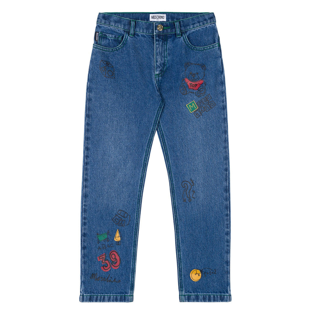 Moschino Kids Characters Print Trousers