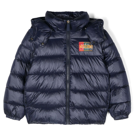 Moschino Kids Bear Outline Graphic Padded Jacket
