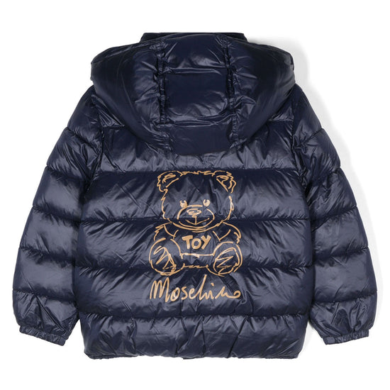 Moschino Kids Bear Outline Graphic Padded Jacket