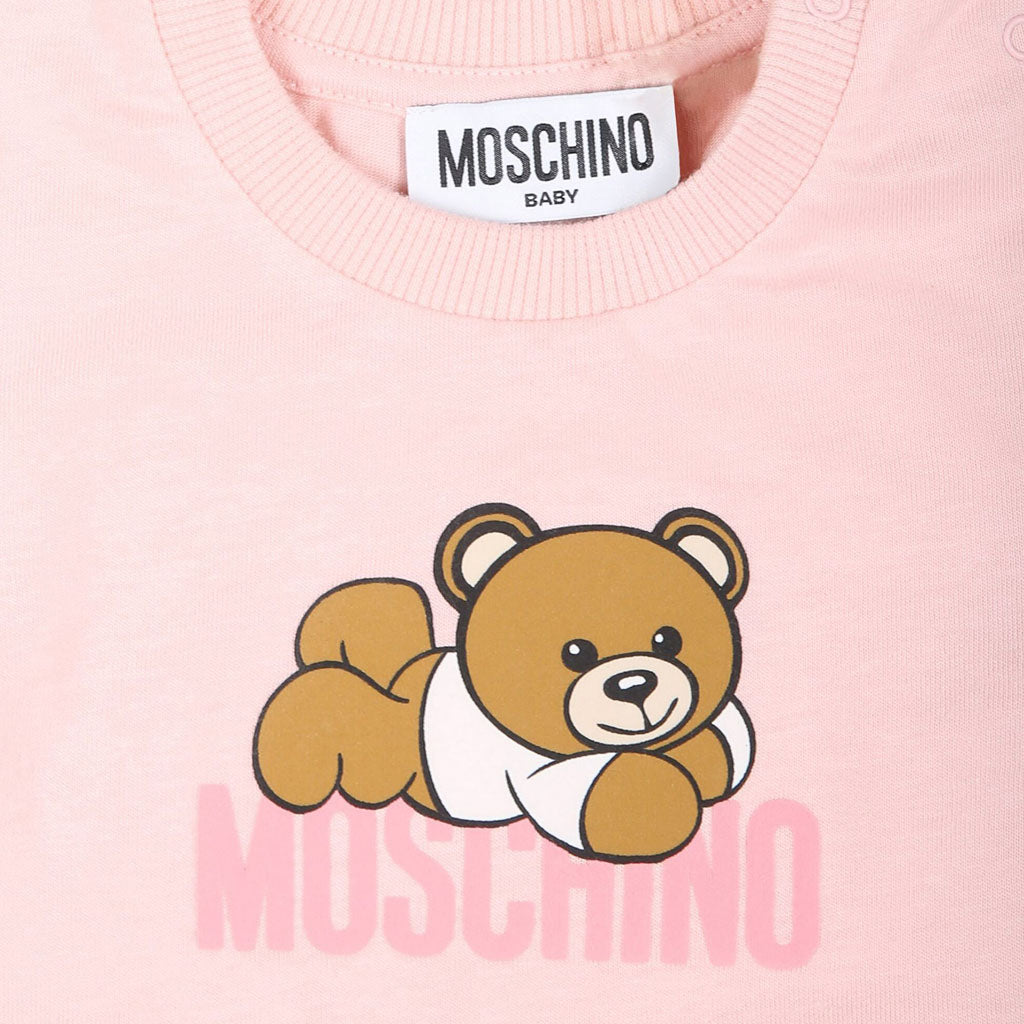 Moschino Kids Bear Logo T-shirt With Gift Box