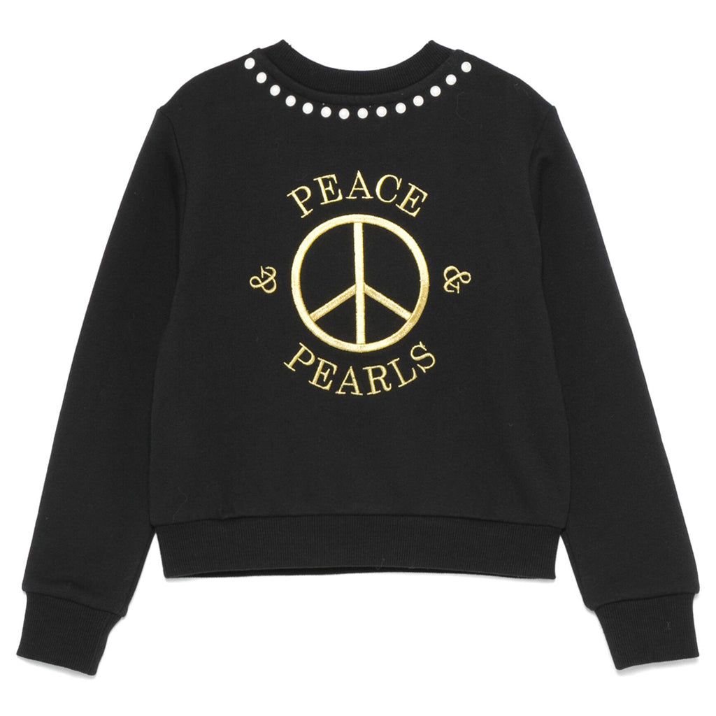 Moschino Kids Peace Logo Sweatshirt