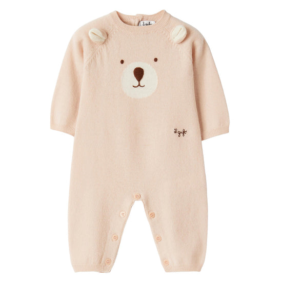 Bear Wool Knit Mix Romper