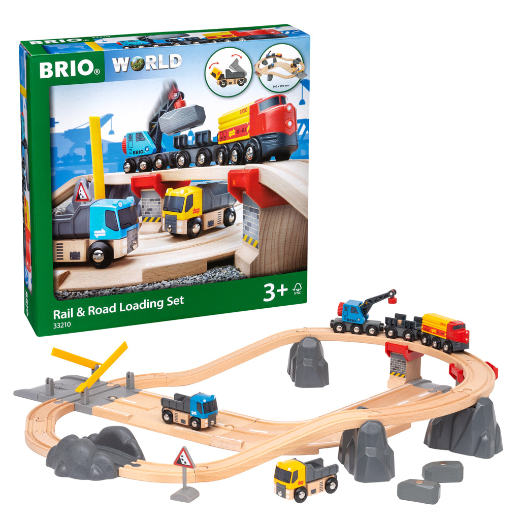 BRIO Rail & Road Loading Set