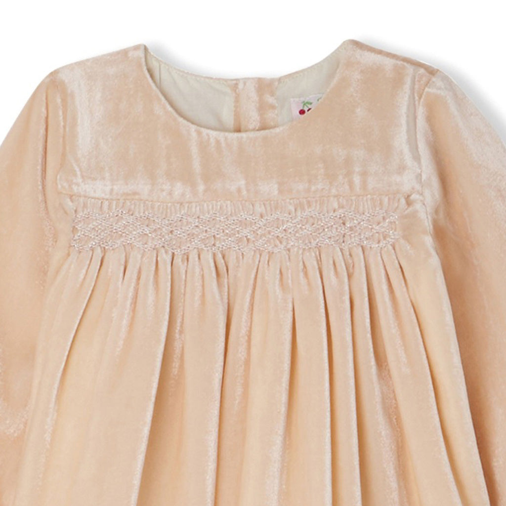 Bonpoint Félicie Smocked Dress in Silk Velvet