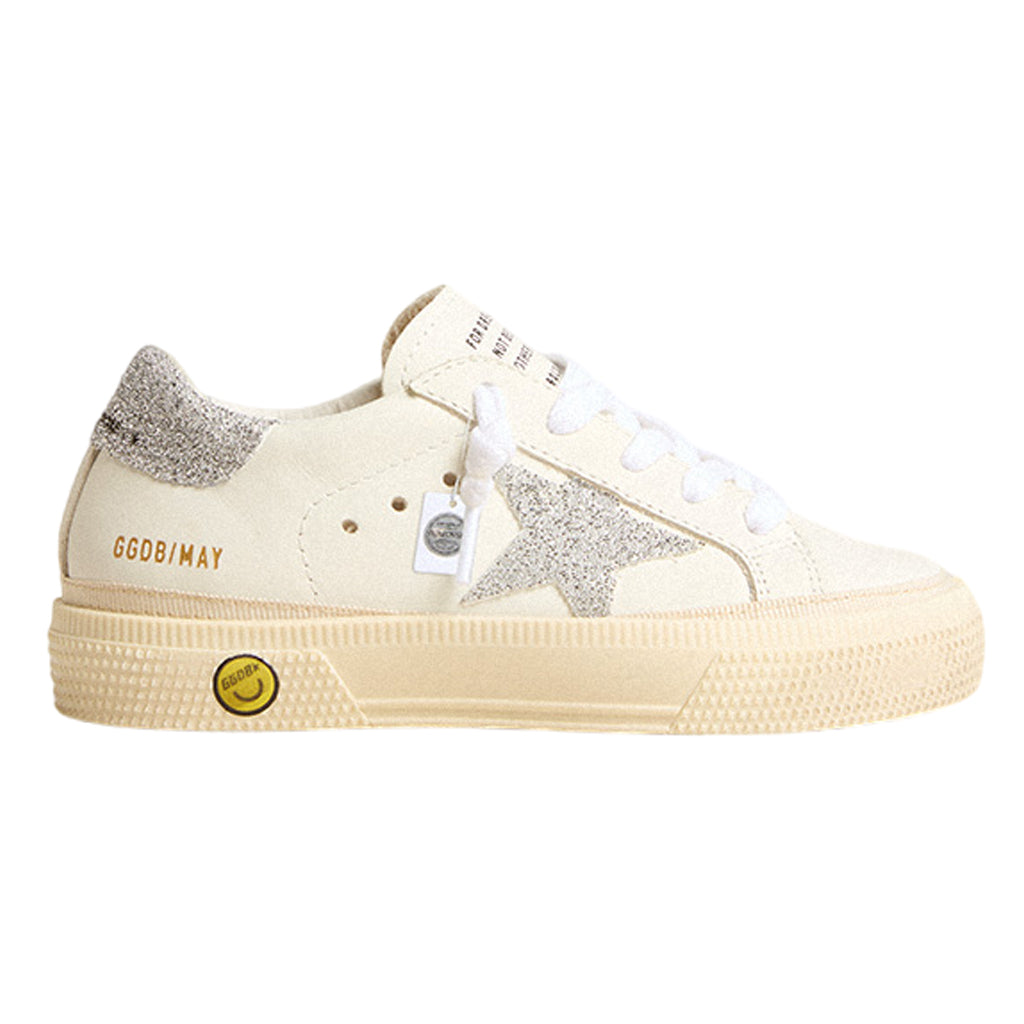 May Leather and Crystal Fabric Star Sneakers