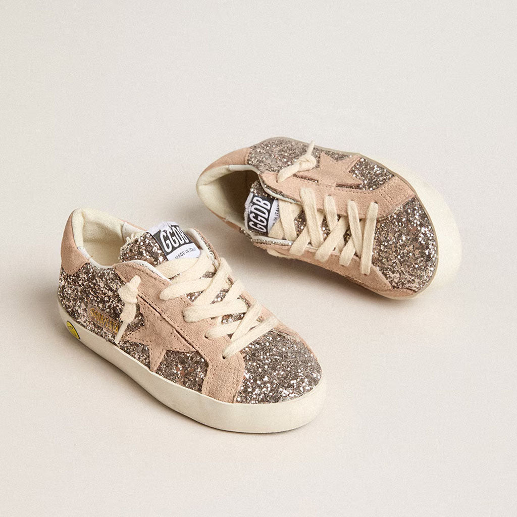 Super Star Glitter and Suede Star Sneakers