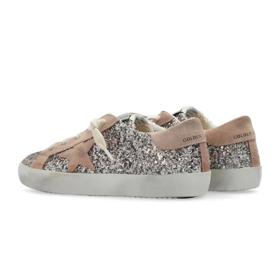 Load image into Gallery viewer, Golden Goose Super Star Glitter and Suede Star Sneakers
