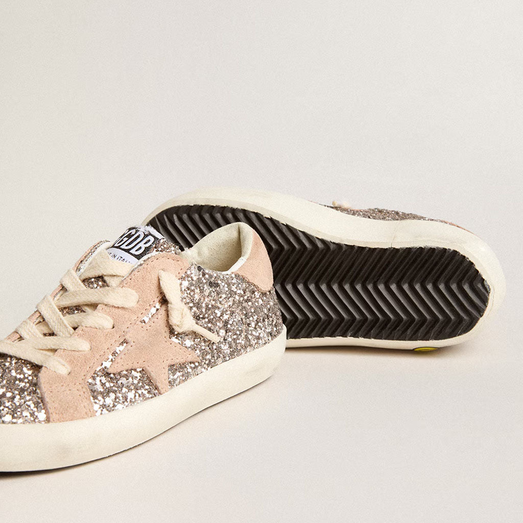 Super Star Glitter and Suede Star Sneakers